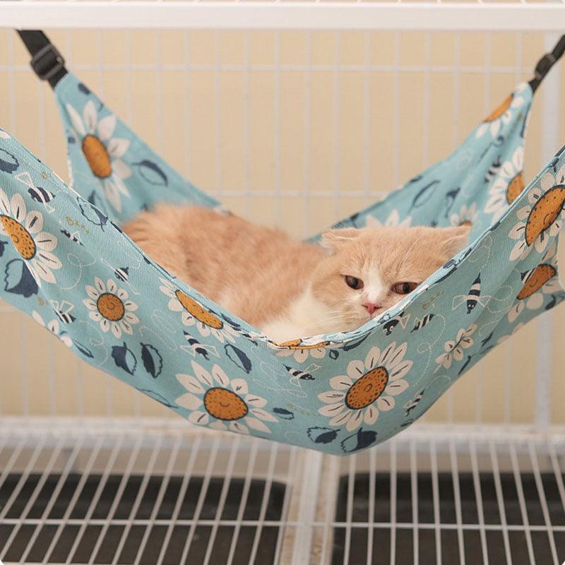 Cat Hammock Breathable 3 Color Summer Double Sided Linen Bed