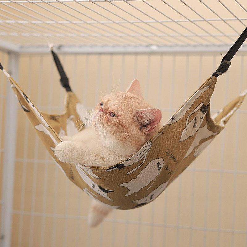 Cat Hammock Breathable 3 Color Summer Double Sided Linen Bed