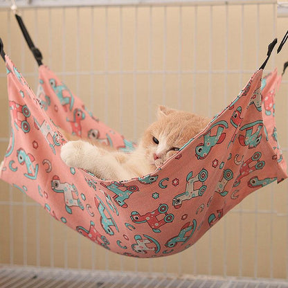 Cat Hammock Breathable 3 Color Summer Double Sided Linen Bed