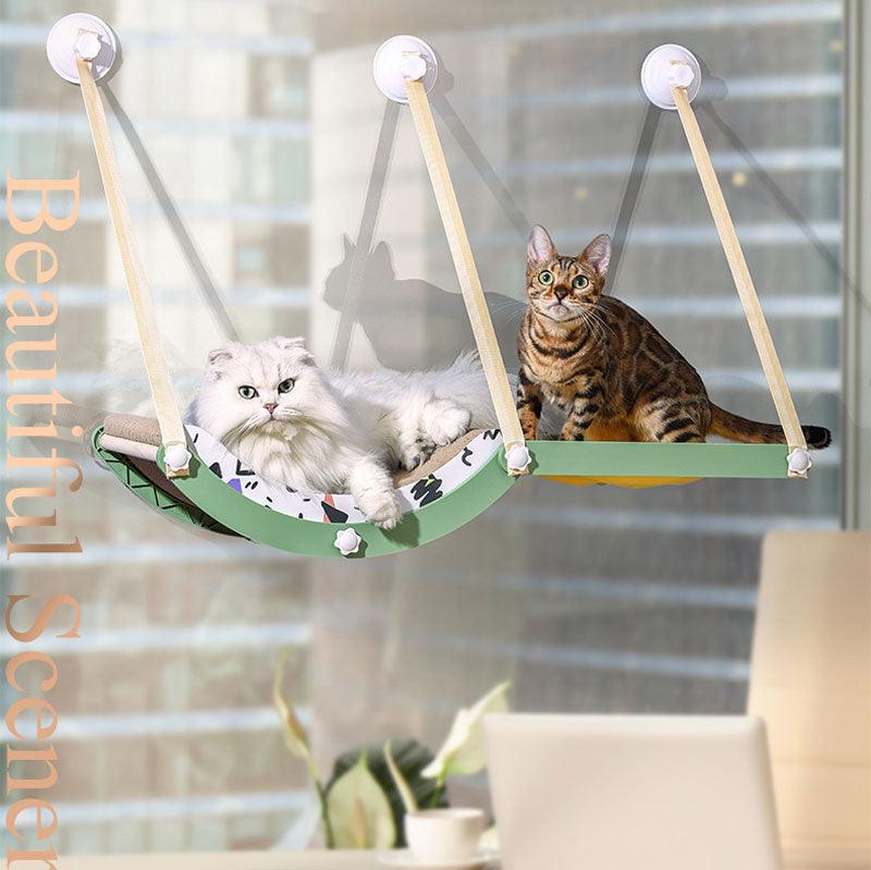 Cat Hammock Bed Window Scratching Board Nest Super Suction Cups - MEWCATS