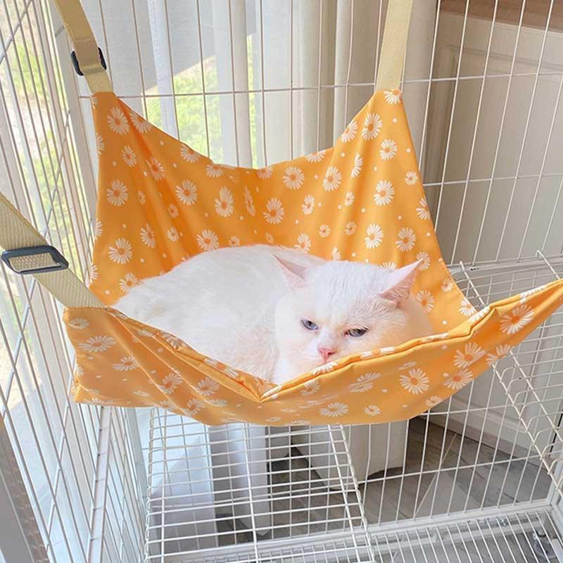 Cat Hammock for Cage Yellow All Season Cute Cat Bed