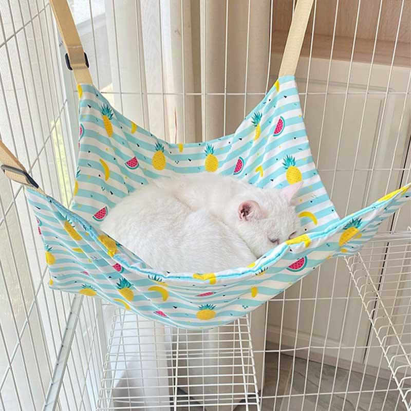 Cat Hammock for Cage Blue All Season Cute Cat Bed