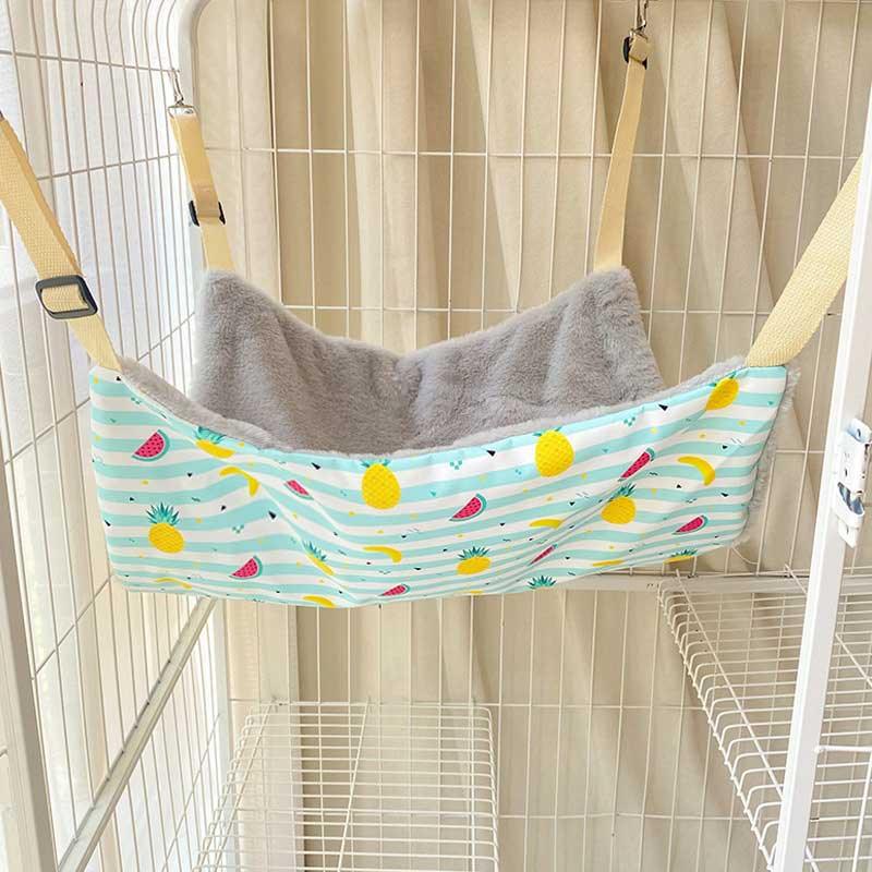 Cat Hammock for Cage Blue All Season Cute Cat Bed