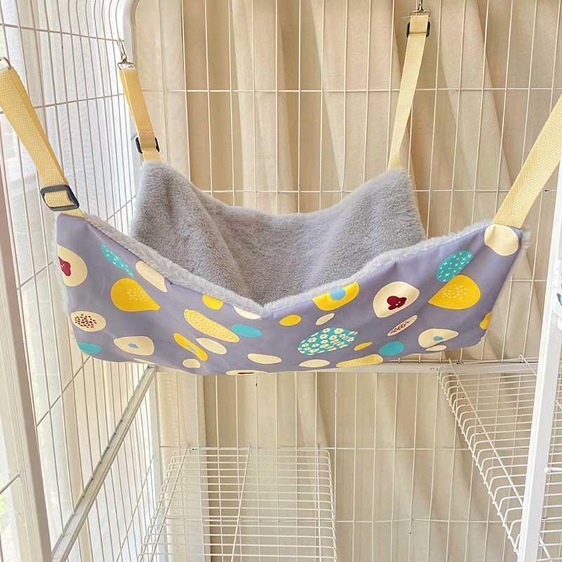 Cat Hammock for Cage Grey All Season Cute Cat Bed