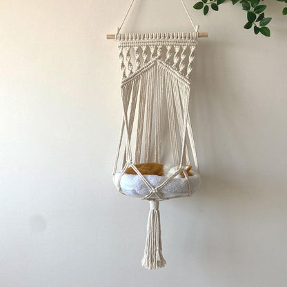 Cat Hammock Nest Handmade Cotton Rope Swing Bed - MEWCATS