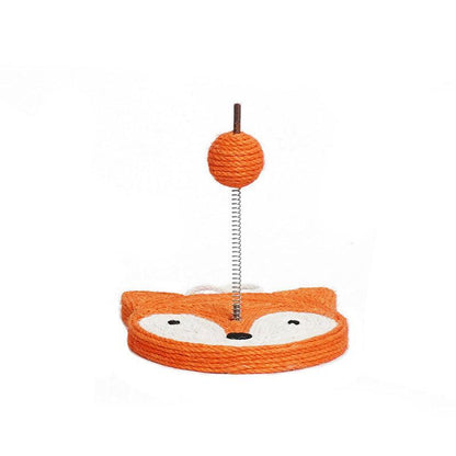Cat Interactive Toys Spring Sisal Ball Grinding Claw Kitty Stick
