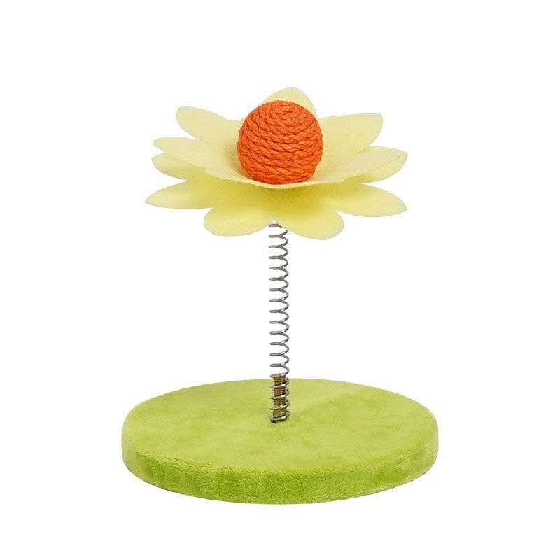 Cat Interactive Toys Spring Sisal Ball Grinding Claw Kitty Stick