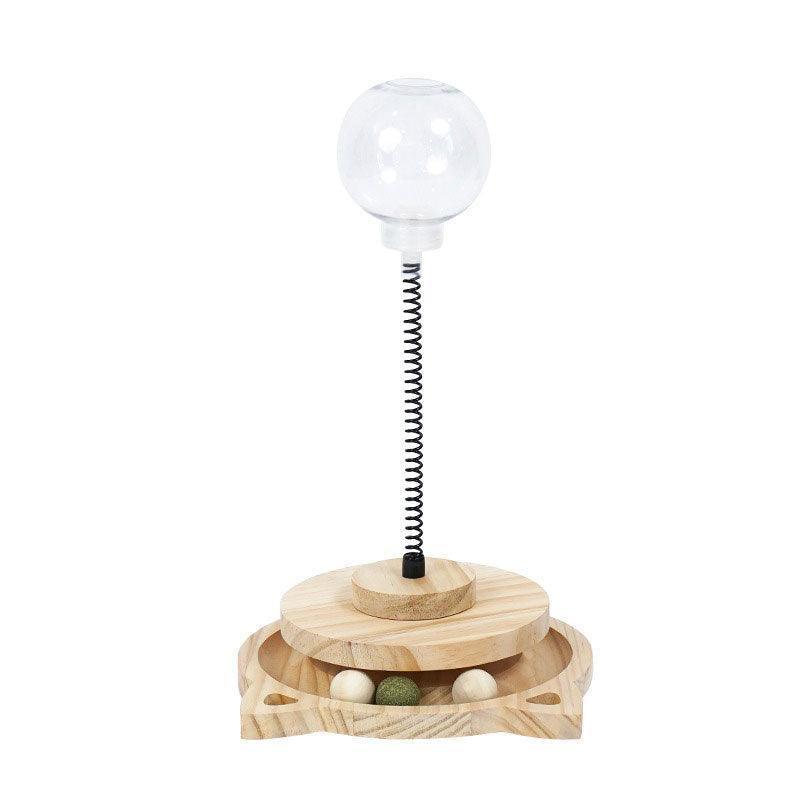 Cat Interactive Toys Spring Sisal Ball Grinding Claw Kitty Stick - MEWCATS