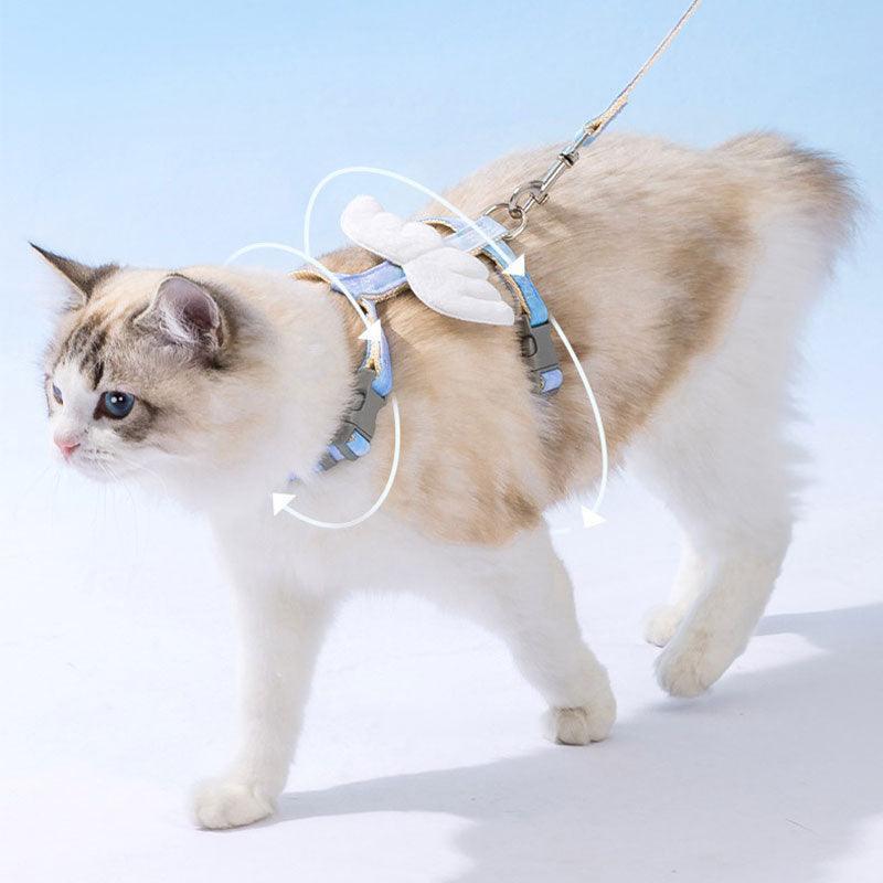Cat Leash I-shaped 3 Color Kitty Harness With Wings - MEWCATS