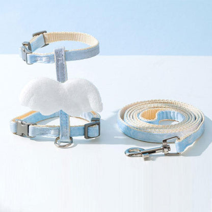 Cat Leash I-shaped 3 Color Kitty Harness With Wings - MEWCATS