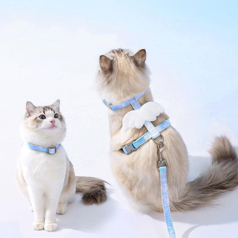 Cat Leash I-shaped 3 Color Kitty Harness With Wings - MEWCATS