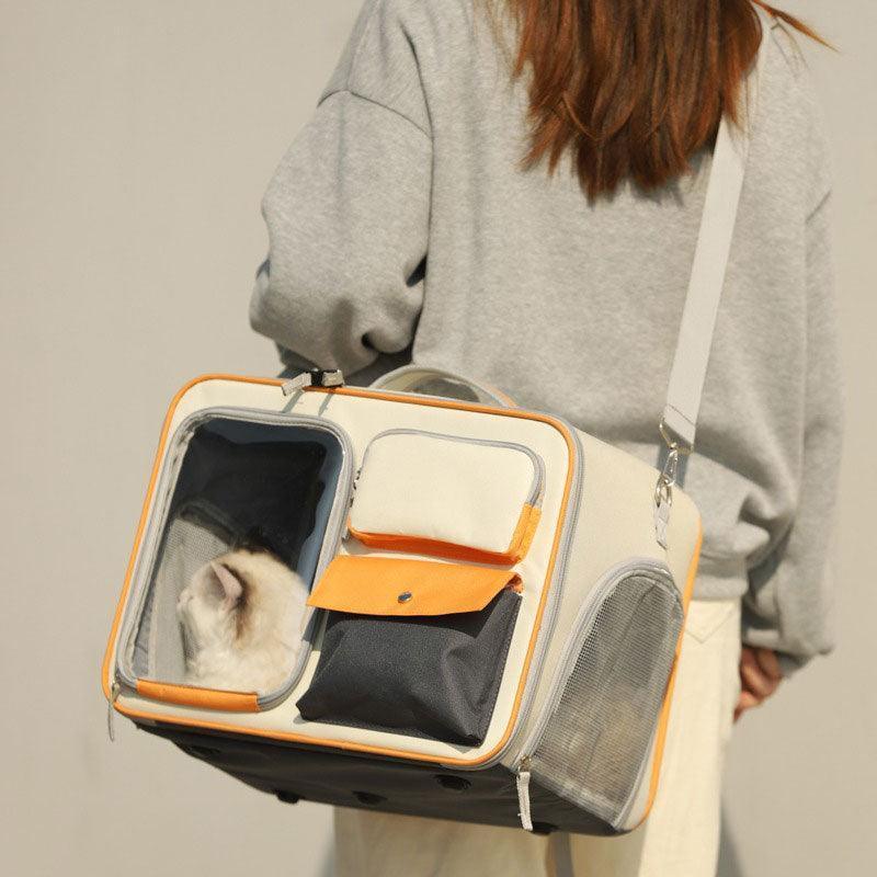 Cat Rolling Carrier Backpack With Wheels Trolley Bag - MEWCATS