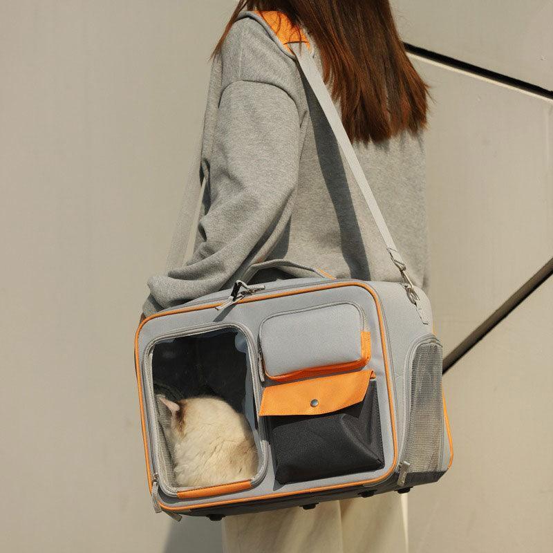 Cat Rolling Carrier Backpack With Wheels Trolley Bag - MEWCATS