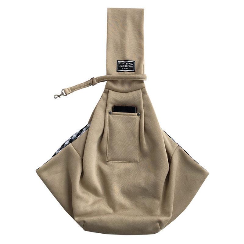 Cat Sling Bag Shoulder Cotton Comfort Yellow Foldable Pet Handbag