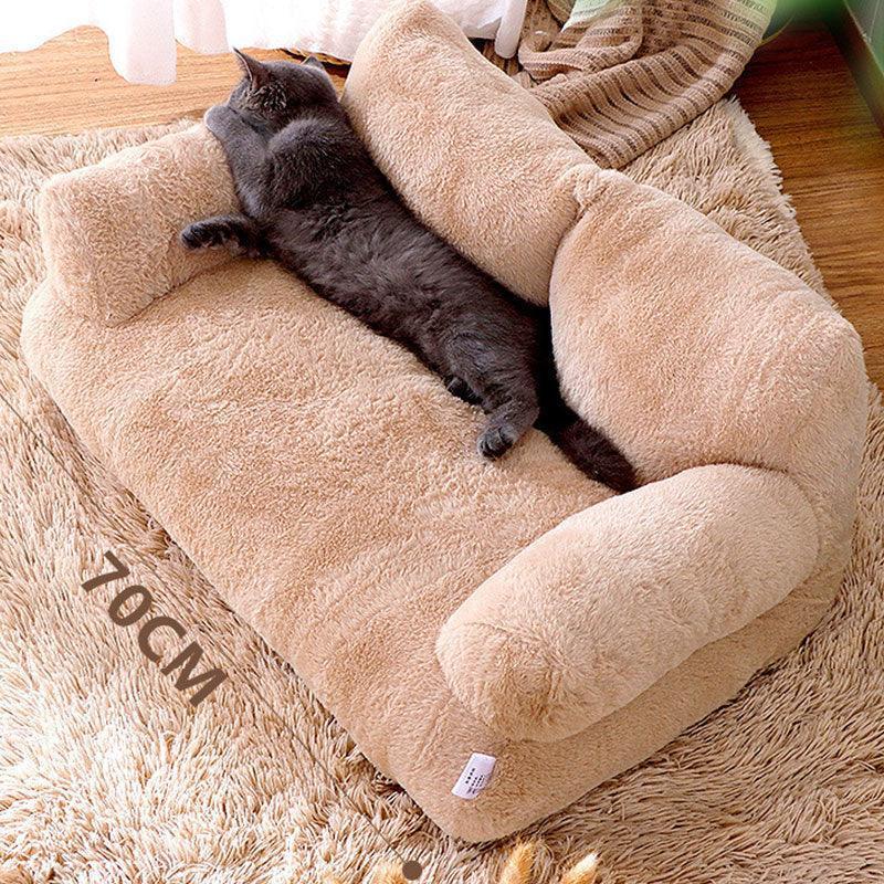 Cat Sofa Bed Washable Fluffy 4 Color Couch (5)