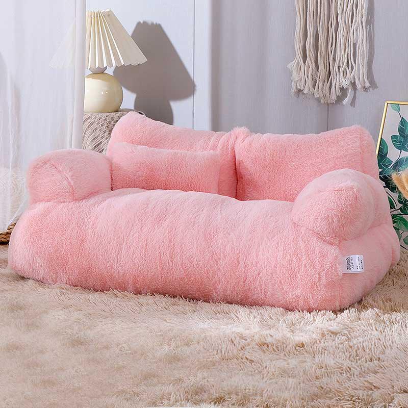 Cat Sofa Bed Washable Fluffy Pink Couch (5)