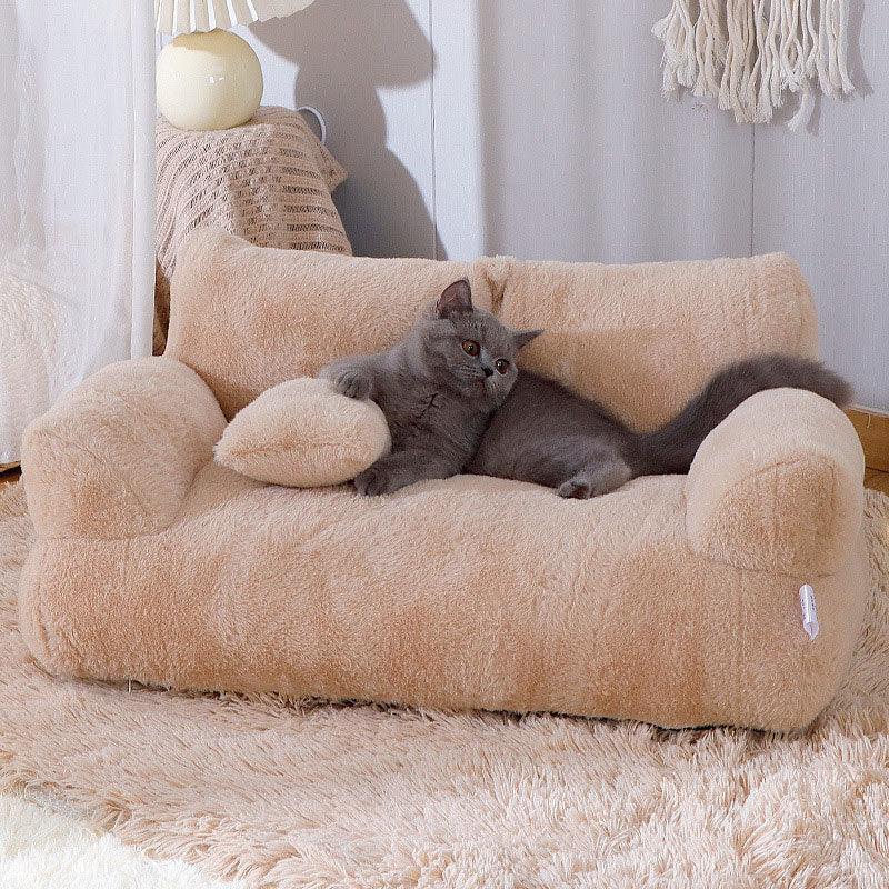 Cat Sofa Bed Washable Fluffy 4 Color Couch (5)