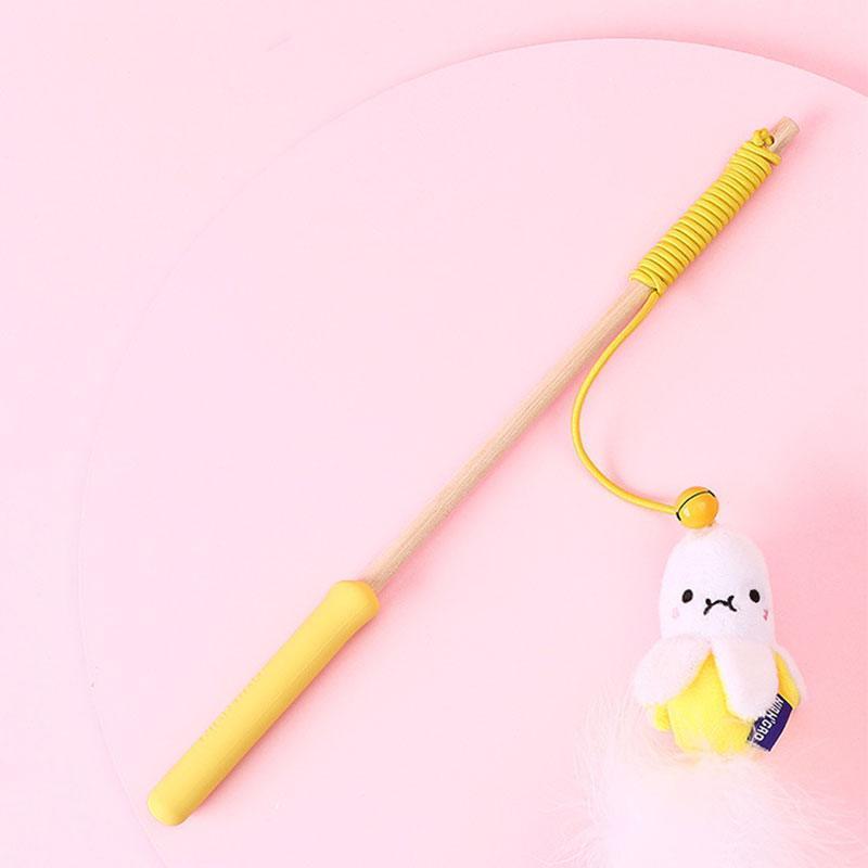 Cat Stick Toys With Bell Feather Catnip 3 Style
