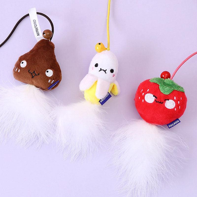 Cat Stick Toys With Bell Feather Catnip 3 Style