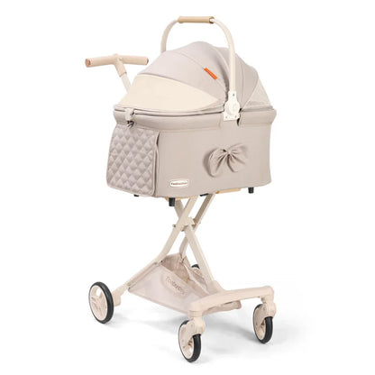Cat Stroller Carrier With Wheels Foldable Basket - MEWCATS
