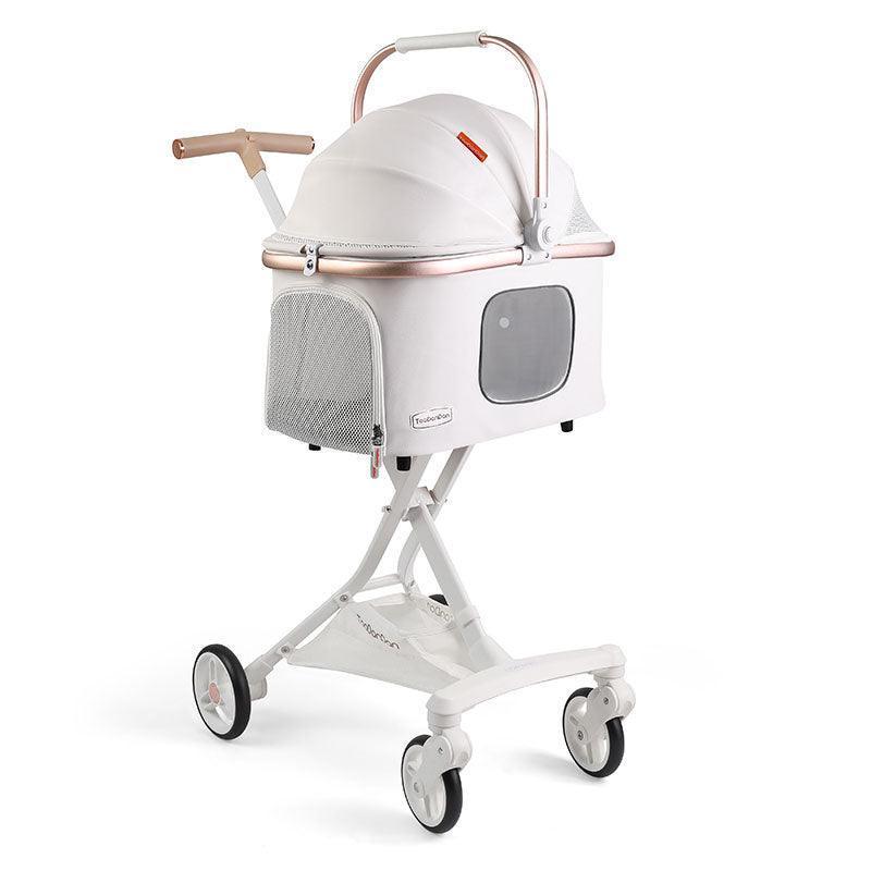 Cat Stroller Carrier With Wheels Foldable Basket - MEWCATS