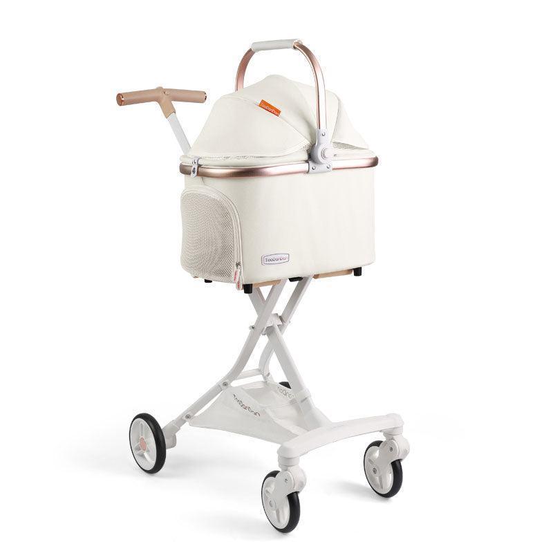 Cat Stroller Carrier With Wheels Foldable Basket - MEWCATS