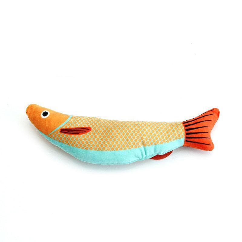 Cat Toys Fish Plush Kitten Teething Interactive Toy