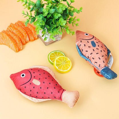 Cat Toys Fish Plush Kitten Teething Interactive Toy