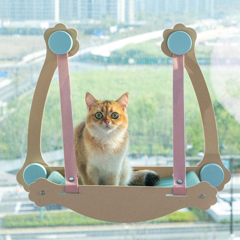 Cat Window Perch Pet hammock 4 Powerful Suction Cups, Bearing 44Ibs
