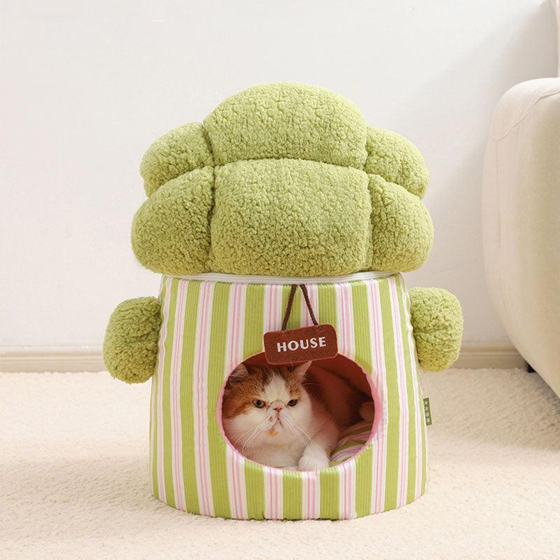 Cauliflower Cat Bed Cave 2 Color Warm House