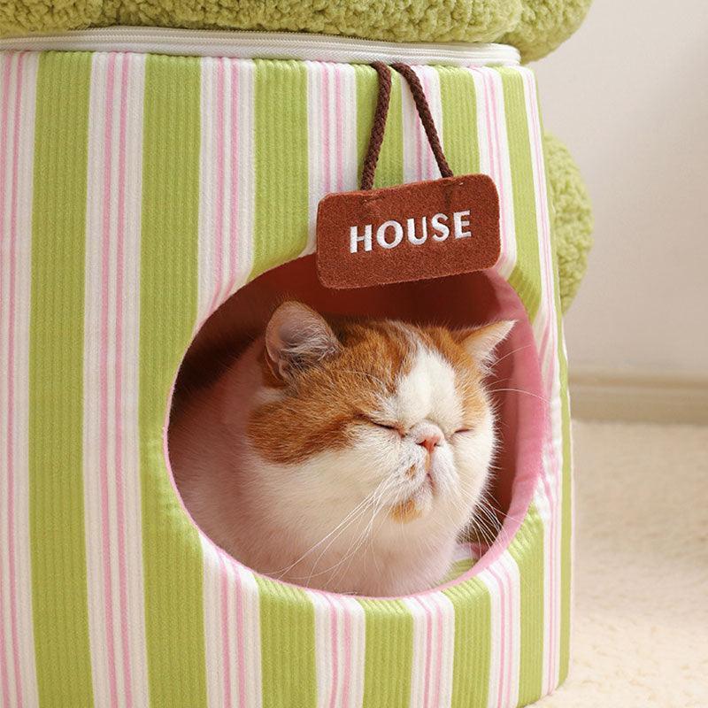Cauliflower Cat Bed Cave 2 Color Warm House
