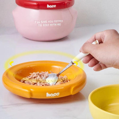 Ceramic Cat Food Water Bowl Dishes 4 in 1 - MEWCATS