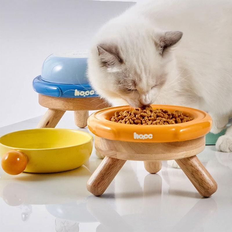 Ceramic Cat Food Water Bowl Dishes 4 in 1 - MEWCATS