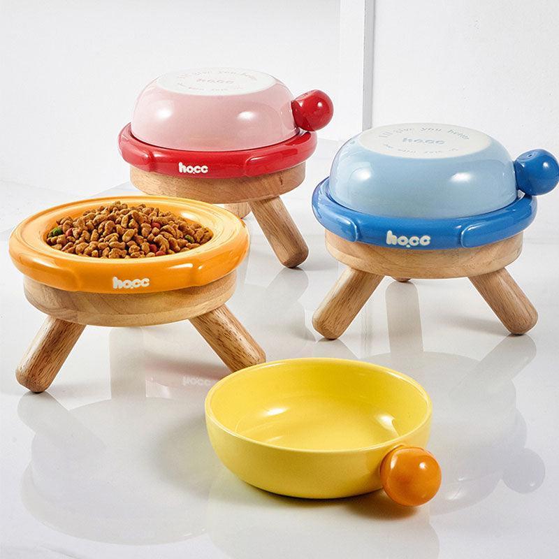 Ceramic Cat Food Water Bowl Dishes 4 in 1 - MEWCATS