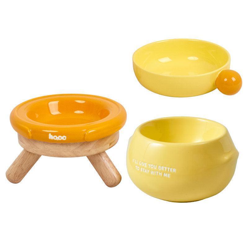 Ceramic Cat Food Water Bowl Dishes 4 in 1 - MEWCATS