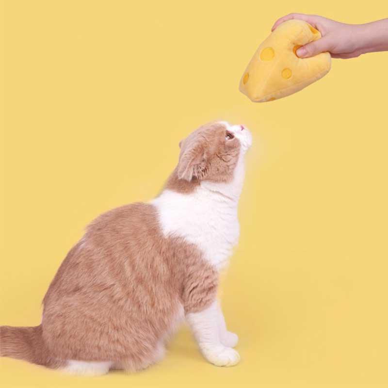 Cheese Catnip Cute Cat Plush Chew Toys - MEWCATS