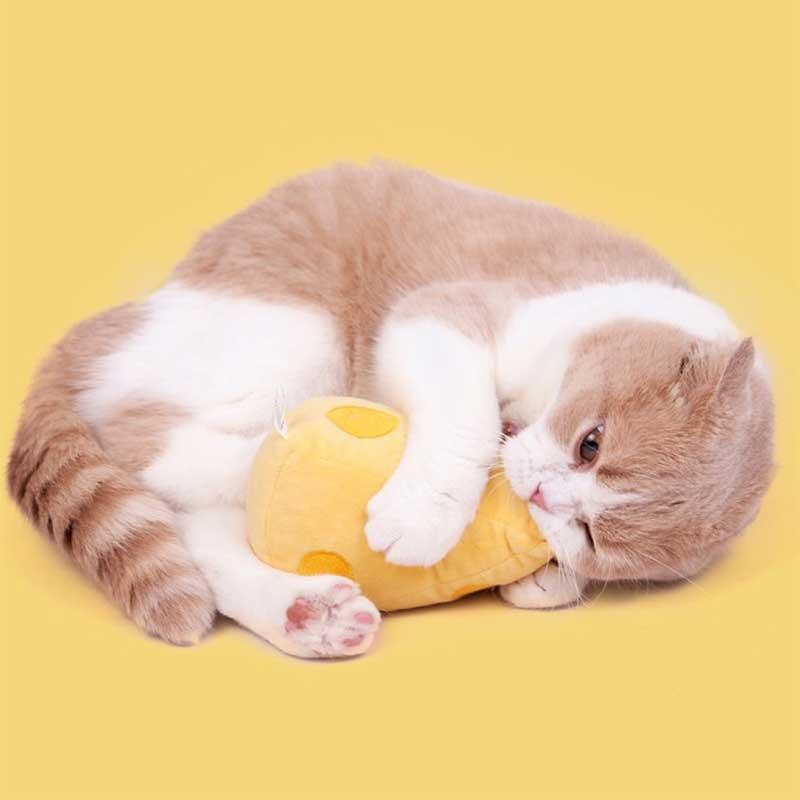 Cheese Catnip Cute Cat Plush Chew Toys - MEWCATS