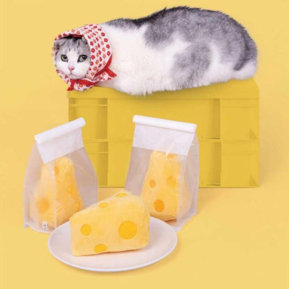 Cheese Catnip Cute Cat Plush Chew Toys - MEWCATS