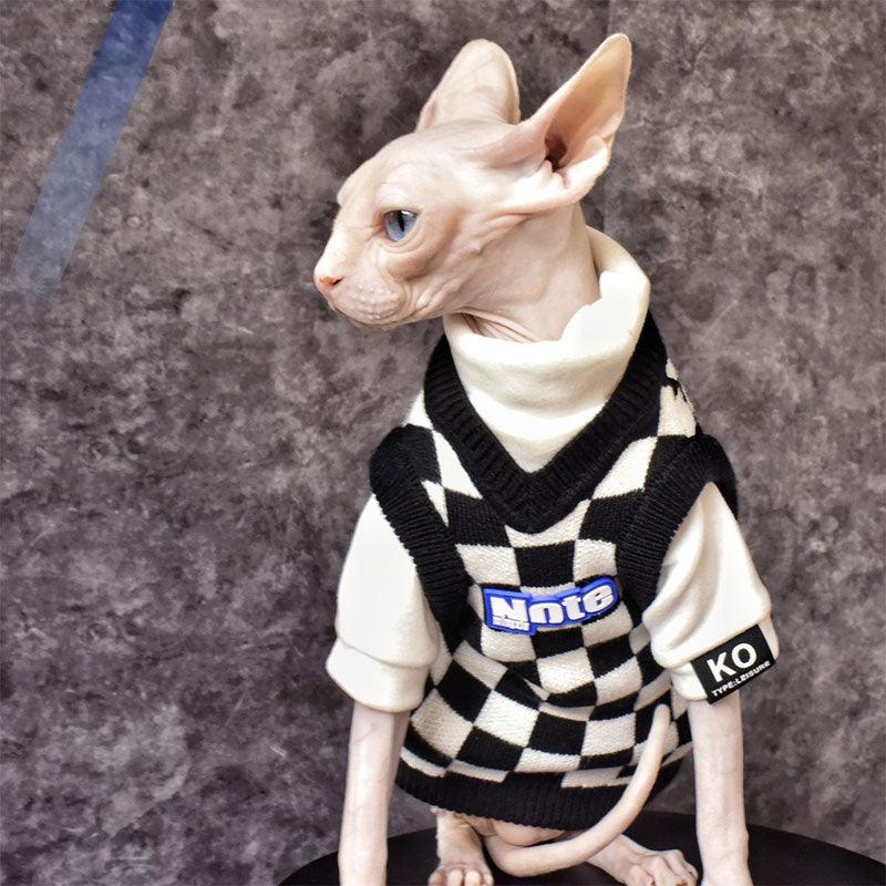 Chic Sphynx Cat Vest Warm Sweatshirt Clothes - MEWCATS