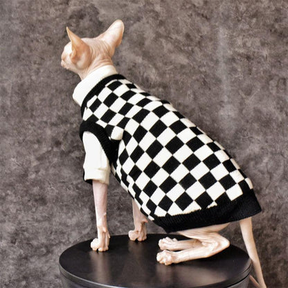 Chic Sphynx Cat Vest Warm Sweatshirt Clothes - MEWCATS