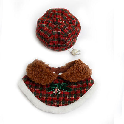 Christmas Cat Hat Collar Bib Clothes Set - MEWCATS