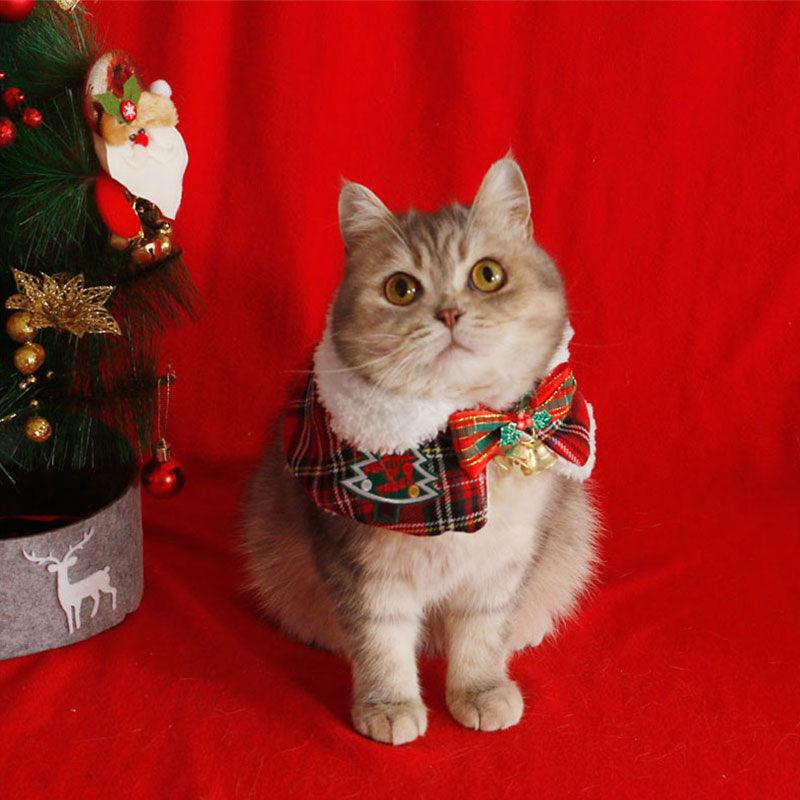Christmas Cat Hooded Clothes Warm Cape