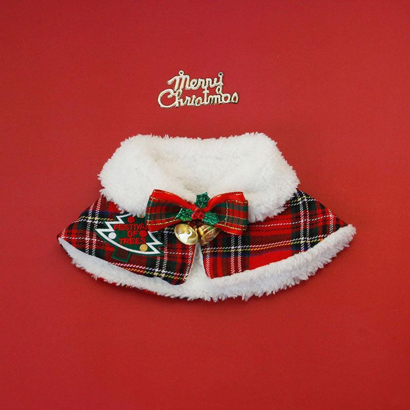 Christmas Cat Hooded Clothes Warm Cape - MEWCATS