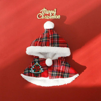 Christmas Cat Hooded Clothes Warm Cape - MEWCATS
