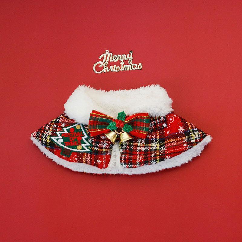 Christmas Cat Hooded Clothes Warm Cape - MEWCATS