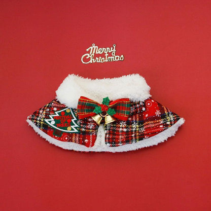 Christmas Cat Hooded Clothes Warm Cape - MEWCATS