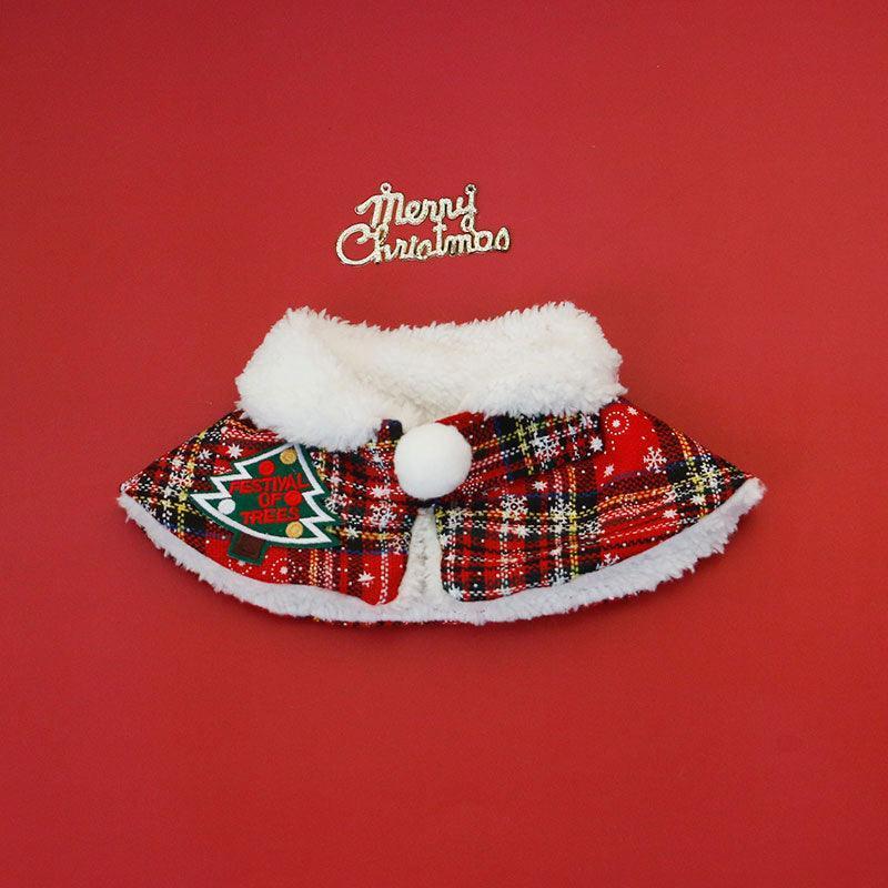 Christmas Cat Hooded Clothes Warm Cape - MEWCATS