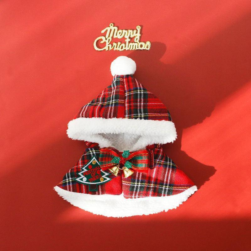 Christmas Cat Hooded Clothes Warm Cape - MEWCATS