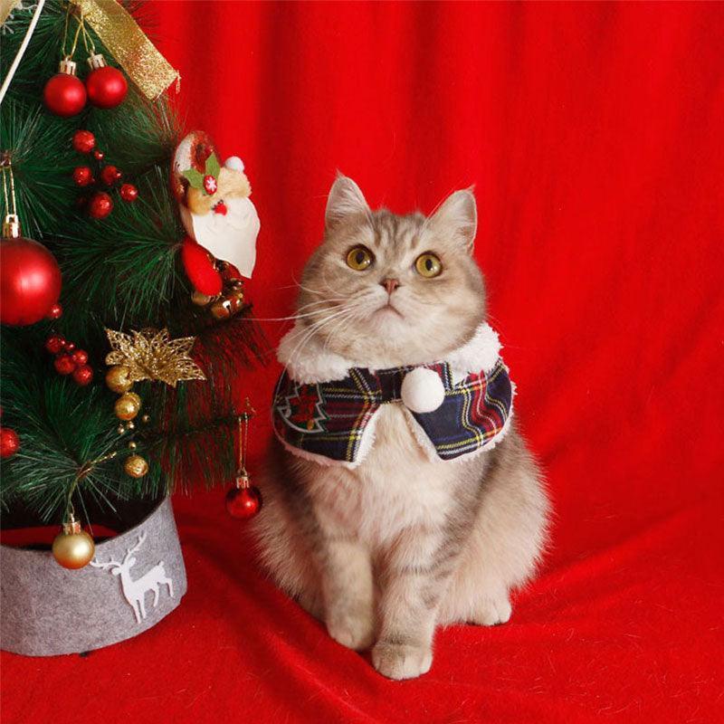 Christmas Cat Hooded Clothes Warm Cape - MEWCATS