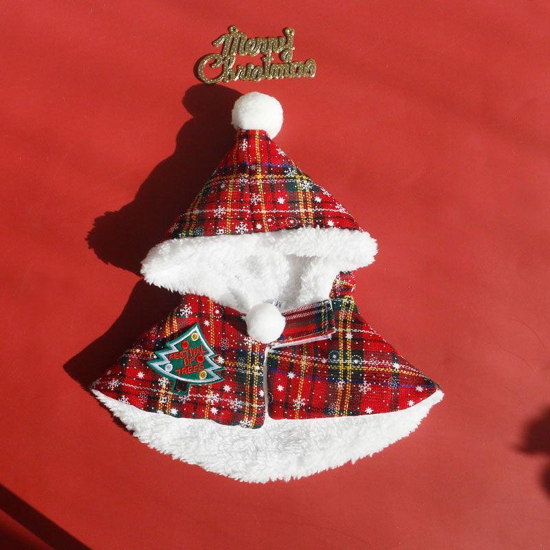 Christmas Cat Hooded Clothes Warm Cape - MEWCATS